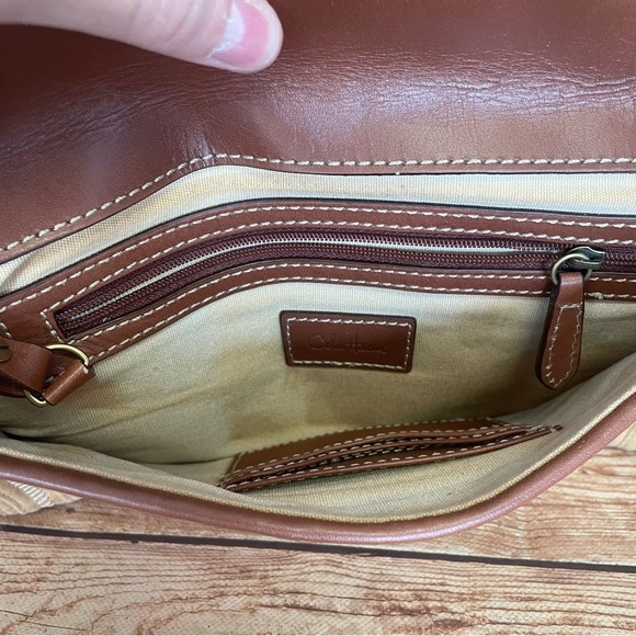 Cole Haan woven clutch hand bag tan color - Picture 6 of 11